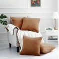 thumbnail image 1 of Home Soft Things Rabbit faux-fur Throw Pillow Cover 4 Piece Set, 20" x 20", Umber, 1 of 3