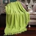 thumbnail image 1 of Home Soft Things Reversible Tweed Throw Blanket, Super Soft & Cozy - Dark Citron, 60x80", 1 of 8