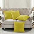 thumbnail image 1 of Home Soft Things Ribbed Flannel Throw Pillow Cover 4pcs - Lemon Curry - 20" x 20", 1 of 4