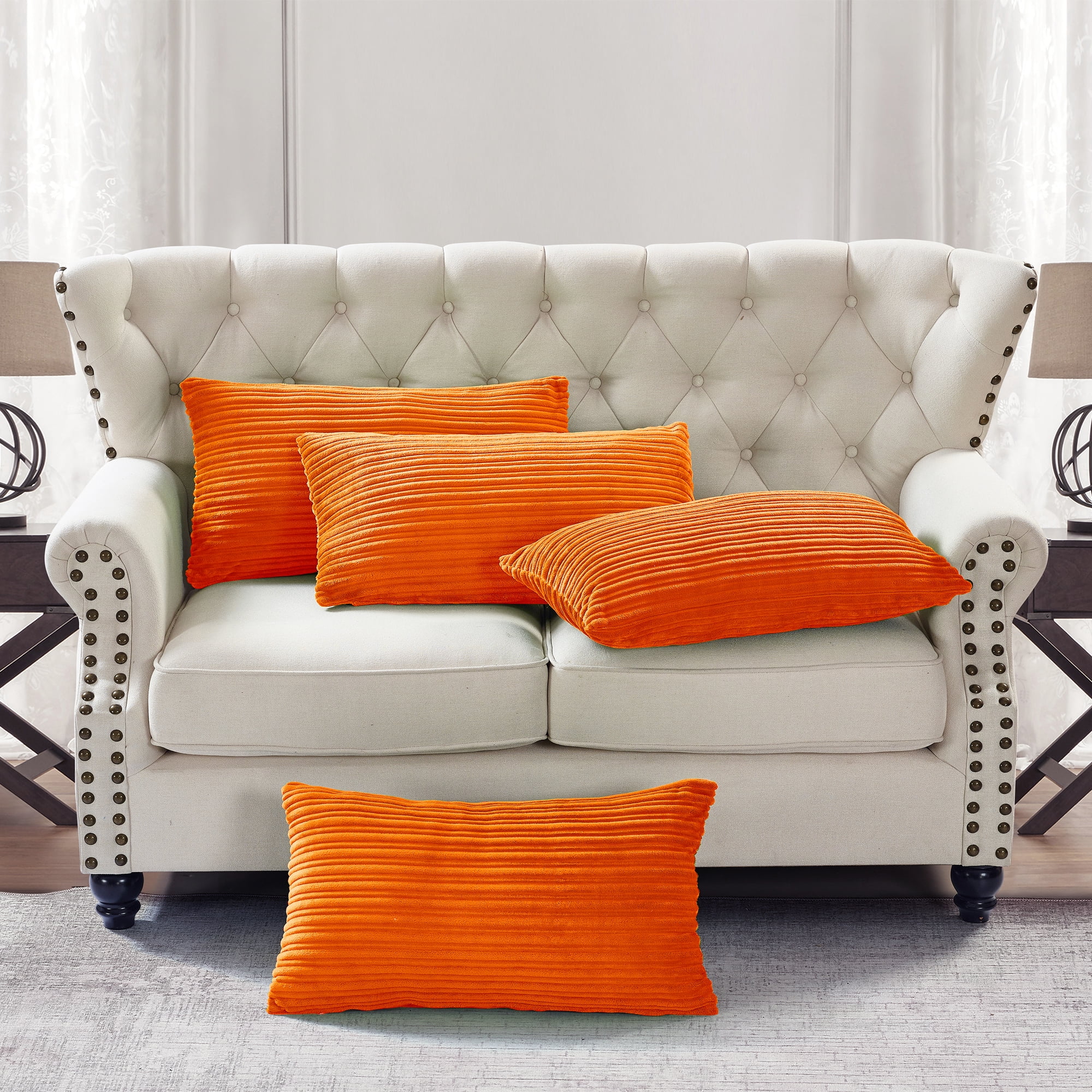 Orange throw pillows walmart sale