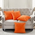 thumbnail image 1 of Home Soft Things Ribbed Flannel Throw Pillow Cover 4pcs - burnt orange - 20" x 20", 1 of 5