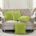 thumbnail image 1 of Home Soft Things Ribbed Flannel Throw Pillow Cover 4pcs - dark citron - 20" x 20", 1 of 4