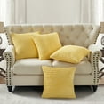 thumbnail image 1 of Home Soft Things Ribbed Flannel Throw Pillow Cover 4pcs - sunshine yellow - 20" x 20", 1 of 5