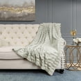 thumbnail image 1 of Home Soft Things Saga Double Sided Faux Fur Throw - Fog - 50" x 60", 1 of 8