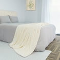 thumbnail image 1 of Home Soft Things Saga Double Sided Faux Fur Throw - Ivory - 50" x 60", 1 of 9