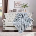 thumbnail image 1 of Home Soft Things Sequin Embroidered Throw - Silver Grey - 50" x 60", 1 of 8
