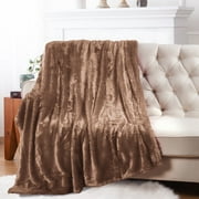 Home Soft Things Serengeti Double Sided Faux Fur Throw - Amphora - 50" x 70"