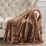 Home Soft Things Serengeti Double Sided Faux Fur Throw - Amphora - 50" x 70"