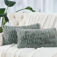 thumbnail image 1 of Home Soft Things Serenta Shar Pei FauxFur 2 Piece Pillow Shell Set, NO INSERT Silver 14" x 26", 1 of 6