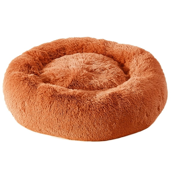 Home Soft Things Shaggy Pet Bed-Burnt Orange - 36" x 36" x 6"