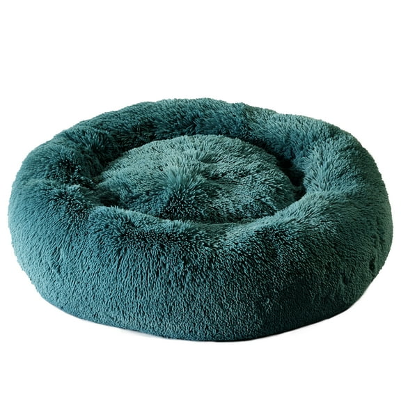 Home Soft Things Shaggy Pet Bed-Teal - 23" x 23" x 6"