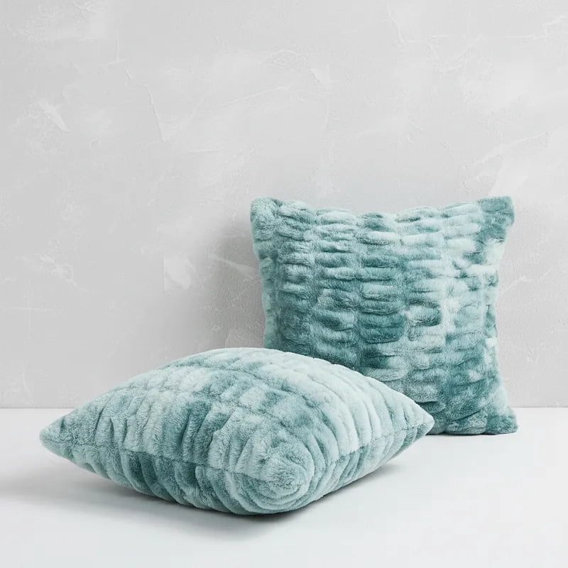Home Soft Things Shar Pei Faux Fur Decorative Throw Pillow Covers, Soft Velvety Pillow Cases Cushion Covers, No Pillow Insert, Set of 2, Trellis, 26" x26"
