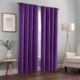thumbnail image 1 of Home Soft Things Solid Blackout Curtains/Drapes Thermal Insulated Grommet Darkening Curtains, 2 Curtains and 2 Tiebacks Set - Imperial Purple - 54 x 96 inches, 1 of 7