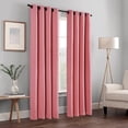 thumbnail image 1 of Home Soft Things Solid Blackout Curtains/Drapes Thermal Insulated Grommet Darkening Curtains, 2 Curtains and 2 Tiebacks Set - Stawberry Ice - 54 x 84 inches, 1 of 7