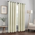thumbnail image 1 of Home Soft Things Solid Blackout Curtains/Drapes Thermal Insulated Grommet Darkening Curtains, 2 Curtains and 2 Tiebacks Set - Beige - 54 x 84 inches, 1 of 9