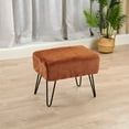 thumbnail image 1 of Home Soft Things Solid Faux Fur Ottoman - Umber - 19" x 13" x 17", 1 of 9