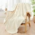 thumbnail image 1 of Home Soft Things Solid Faux Fur Throw - Egret - 50" x 60", 1 of 10