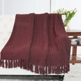thumbnail image 1 of Home Soft Things Space Yarn Throw - Burgundy - 60" x 80" Jumbo, 1 of 8