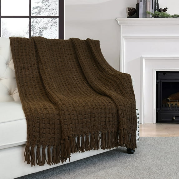 Home Soft Things Space Yarn Throw - Chocolate - 50" x 60"