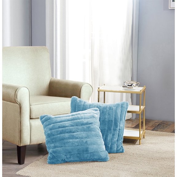 Home Soft Things Super Soft Decorative Pillow Covers, Set of 2, Forget-Me-Not, 26" x 26"