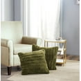 thumbnail image 1 of Home Soft Things Super Soft Decorative Pillow Covers, Set of 2, Olive, 26" x 26", 1 of 3