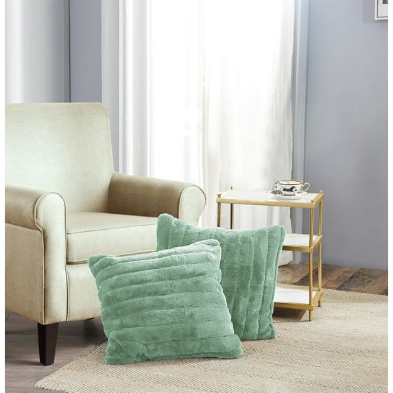 Home Soft Things Super Soft Decorative Pillow Covers, Set of 2, Sea Foam, 26" x 26"