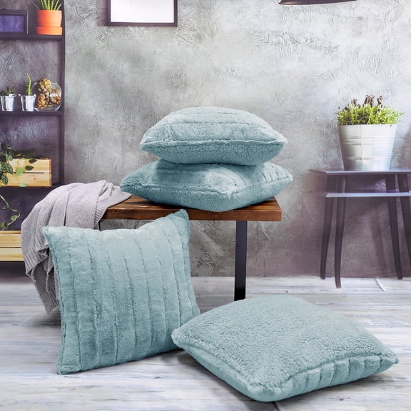 Home Soft Things Super Soft Decorative Pillow Covers, Set of 4, 20x20 inches, Arona