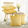 thumbnail image 1 of Home Soft Things Super Soft Decorative Pillow Covers, Set of 4, 20x20 inches, Jojoba Yellow, 1 of 11