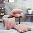 thumbnail image 1 of Home Soft Things Super Soft Decorative Pillow Covers, Set of 4, 20x20 inches, Rose Smoke, 1 of 5