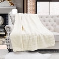 thumbnail image 1 of Home Soft Things Super Soft Decorative Throw Blanket -Antique White- 50" x 60", 1 of 8