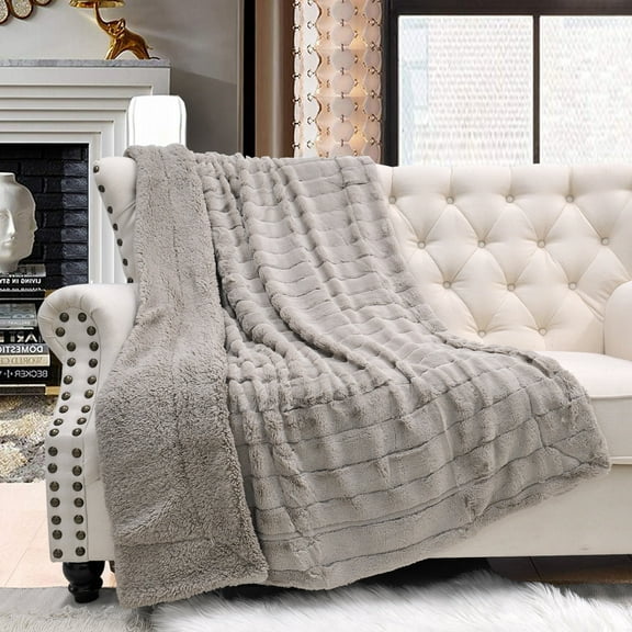 Home Soft Things Super Soft Decorative Throw Blanket - Light Brown- 50" x 60"