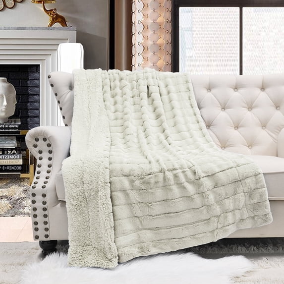 Home Soft Things Super Soft Decorative Throw Blanket - Oatmeal - 50" x 60"