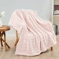 thumbnail image 1 of Home Soft Things Super Soft Decorative Throw Blanket - Soft Pink - 60" x 80" Jumbo, 1 of 6