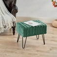 thumbnail image 1 of Home Soft Things Super Soft Faux-Fur Upholstered Stool Ottoman, Eden, 19"x13"x17", 1 of 9