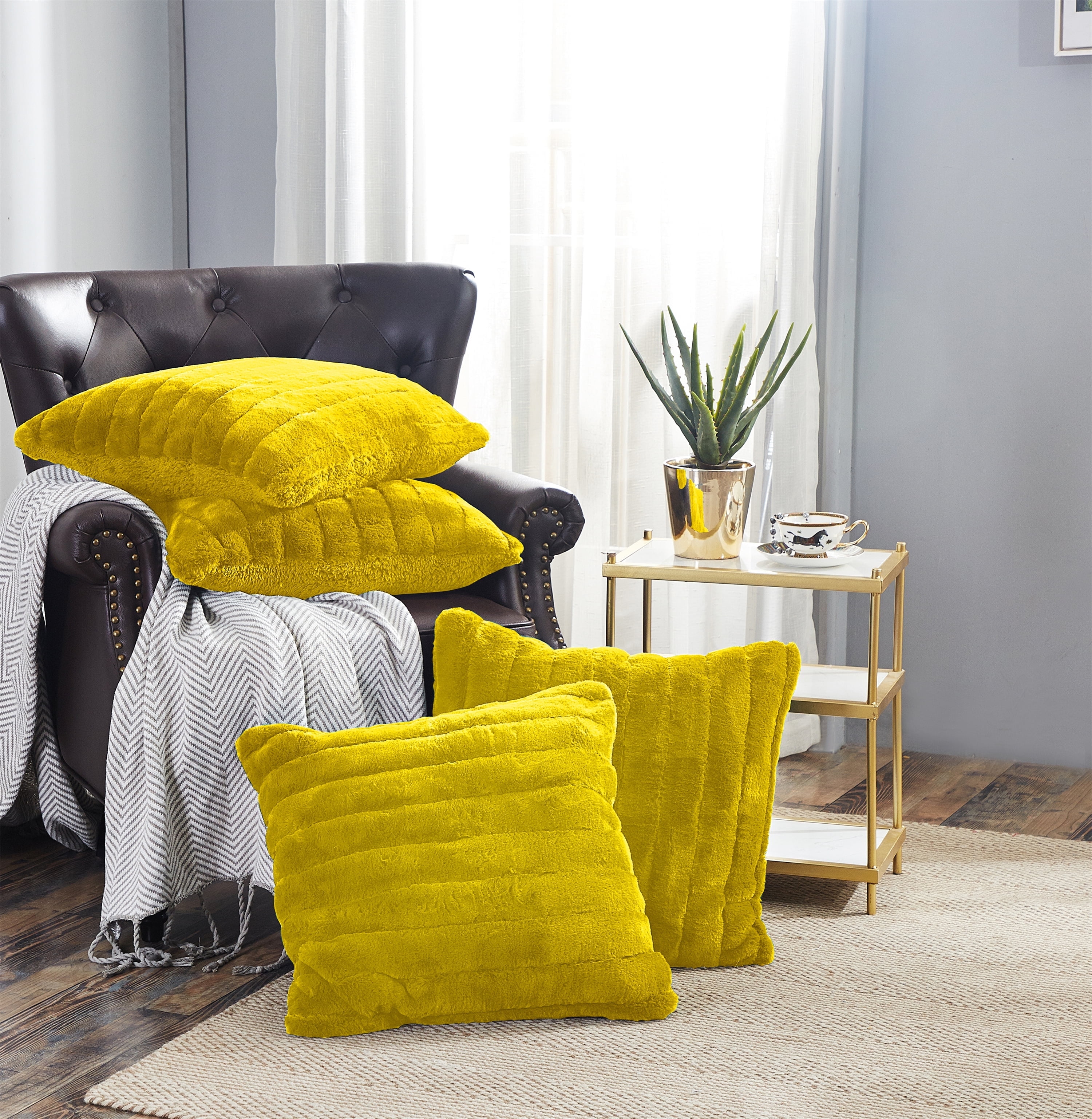 Home Soft Things Super Mink Pillow Cover (Set of 4)
