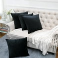 thumbnail image 1 of Home Soft Things Supersoft 20-inch Throw Pillow Covers (Set of 4) Black Polyester, 1 of 5