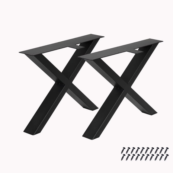 Home Soft Things Table Leg - X-Type - Black - 61X45.7X58CM(18")