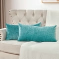 thumbnail image 1 of Home Soft Things Tanga Jacquard Chenille 2 Piece Throw Pillow Cover Set - Turquoise - 14" x 26", 1 of 7