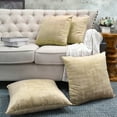 thumbnail image 1 of Home Soft Things Textured Velvet 4 Piece Throw Pillow Cover Set - Almond Buff - 20" x 20", 1 of 7