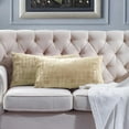 thumbnail image 1 of Home Soft Things Textured Velvet Pillow Covers (Set of 2), - Almond Buff - 14" x 26", 1 of 5