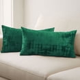 thumbnail image 1 of Home Soft Things Textured Velvet Pillow Covers (Set of 2), - Eden - 14" x 26", 1 of 6