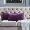 thumbnail image 1 of Home Soft Things Textured Velvet Pillow Covers (Set of 2), - Imperial Purple - 14" x 26", 1 of 5