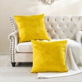 thumbnail image 1 of Home Soft Things Textured Velvet Pillow Covers (Set of 2), - Sulphur - 26" x 26", 1 of 6