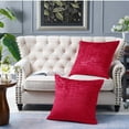 thumbnail image 1 of Home Soft Things Textured Velvet Pillow Covers (Set of 2), - Tango Red - 26" x 26", 1 of 4