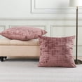 thumbnail image 1 of Home Soft Things Textured Velvet Pillow Covers (Set of 2), - Withered Rose - 26" x 26", 1 of 5