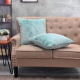 thumbnail image 1 of Home Soft Things Tip Dyeing Light Faux Fur 2 Piece Throw Pillow Cover Set - Blue Turqoise - 20" x 20", 1 of 9