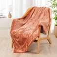 thumbnail image 1 of Home Soft Things Tip Dyeing Light Faux Fur Throw - Burnt Orange - 50" x 60", 1 of 9