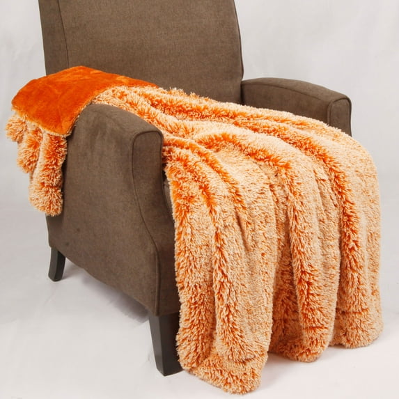Home Soft Things Woolly Mammoth Throw - Burnt Orange - 50" x 60"