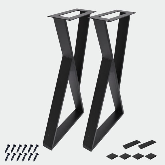 Home Soft Things Z Shape Table Leg 2 Pcs with Screws - 24''