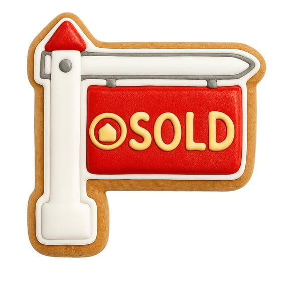 Home Sold Sign Cookie Cutter - 4x3.8" Fun Baking for New Homeowners